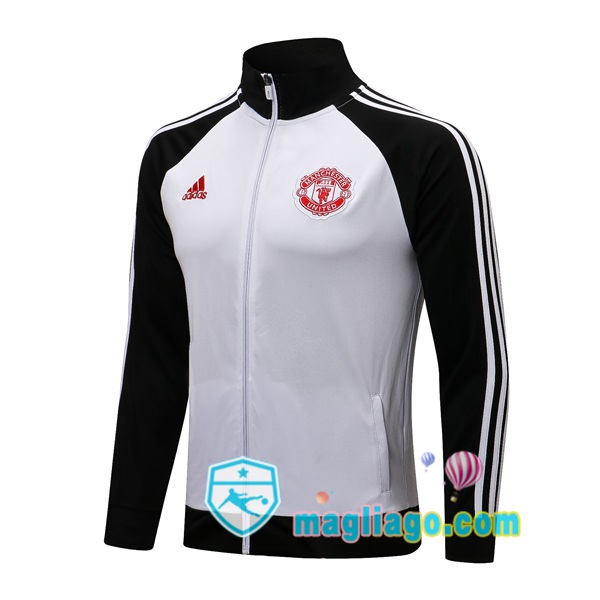 Magliago - Passione Maglie Thai Affidabili Basso Costo Online Shop | Giacca Calcio Manchester United Bianco Nero 2021/2022