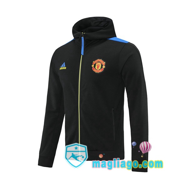 Magliago - Passione Maglie Thai Affidabili Basso Costo Online Shop | Giacca Con Cappuccio Manchester United Nero 2021/2022