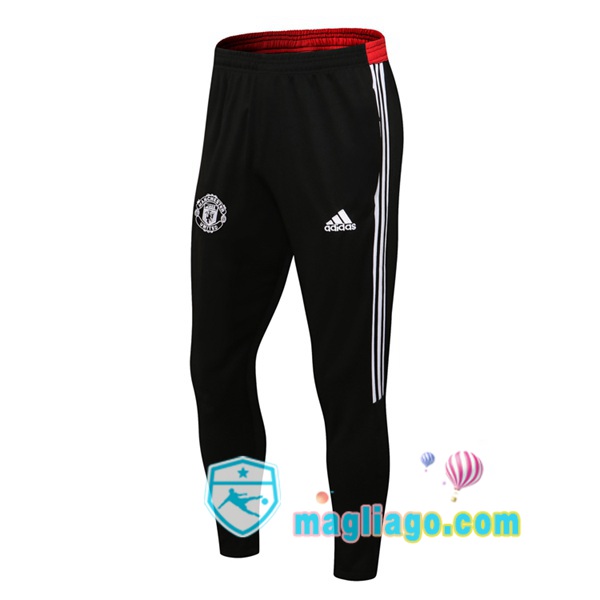 Magliago - Passione Maglie Thai Affidabili Basso Costo Online Shop | Pantaloni Da Allenamento Manchester United Nero Bianco 2021/2022