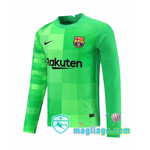 Magliago - Passione Maglie Thai Affidabili Basso Costo Online Shop | Maglia FC Barcellona Portiere Maniche Lunghe Verde 2021/2022