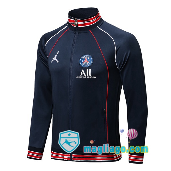 Magliago - Passione Maglie Thai Affidabili Basso Costo Online Shop | Giacca Calcio JORDAN Paris PSG Blu Royal 2021/2022