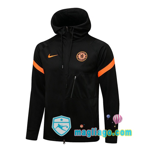 Magliago - Passione Maglie Thai Affidabili Basso Costo Online Shop | Giacca Con Cappuccio FC Chelsea Nero 2021/2022