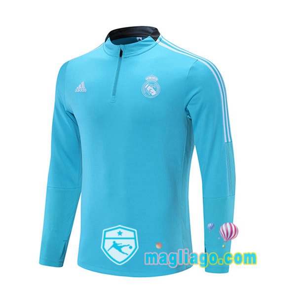 Magliago - Passione Maglie Thai Affidabili Basso Costo Online Shop | Felpa Calcio Real Madrid Blu 2021/2022