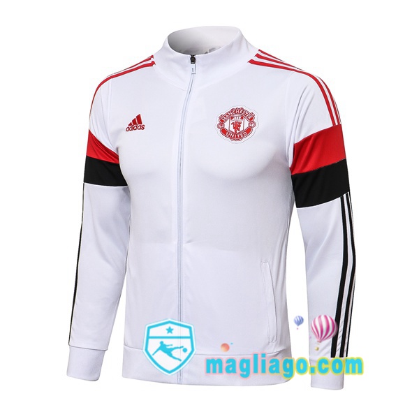 Magliago - Passione Maglie Thai Affidabili Basso Costo Online Shop | Giacca Calcio Manchester United Bianco 2021/2022