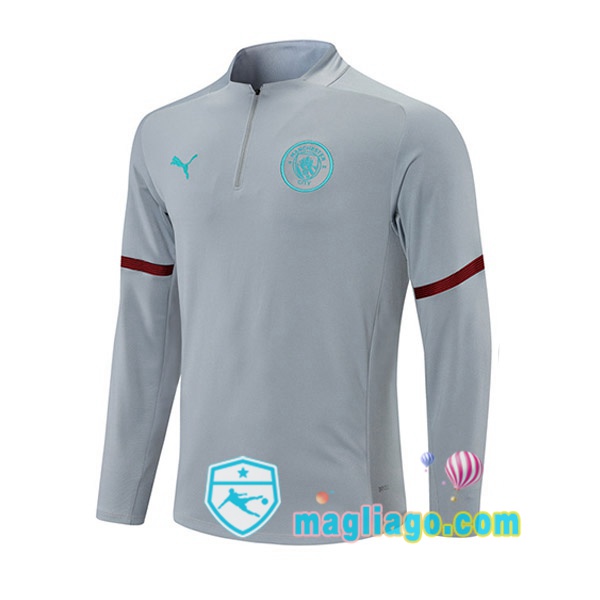 Magliago - Passione Maglie Thai Affidabili Basso Costo Online Shop | Felpa Calcio Manchester City Grigio 2021/2022
