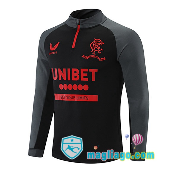 Magliago - Passione Maglie Thai Affidabili Basso Costo Online Shop | Felpa Calcio Rangers FC Nero 2021/2022
