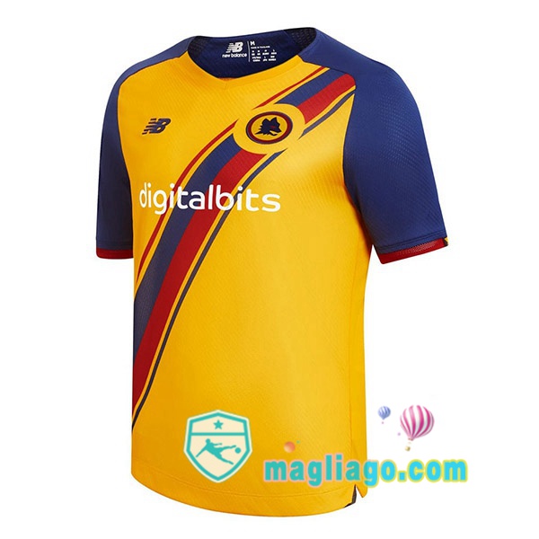 Magliago - Passione Maglie Thai Affidabili Basso Costo Online Shop | Maglia AS Roma Terza Giallo 2021/2022