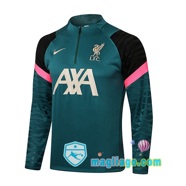 Magliago - Passione Maglie Thai Affidabili Basso Costo Online Shop | Felpa Calcio FC Liverpool Verde 2021/2022