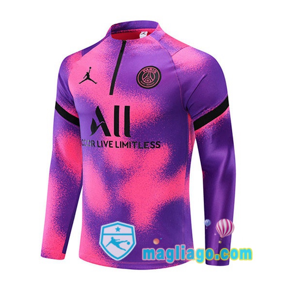 Magliago - Passione Maglie Thai Affidabili Basso Costo Online Shop | Felpa Calcio JORDAN Paris PSG Porpora 2021/2022