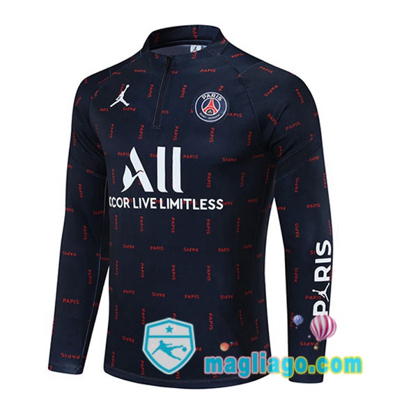 Magliago - Passione Maglie Thai Affidabili Basso Costo Online Shop | Felpa Calcio JORDAN Paris PSG Blu Royal 2021/2022