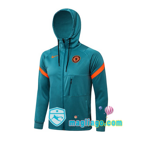 Magliago - Passione Maglie Thai Affidabili Basso Costo Online Shop | Giacca Con Cappuccio FC Chelsea Blu 2021/2022