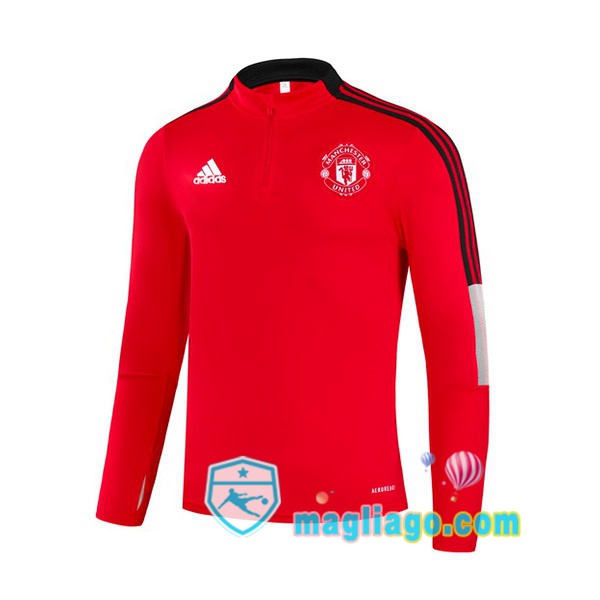 Magliago - Passione Maglie Thai Affidabili Basso Costo Online Shop | Felpa Calcio Manchester United Rosso 2021/2022