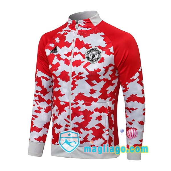 Magliago - Passione Maglie Thai Affidabili Basso Costo Online Shop | Giacca Calcio Manchester United Rosso Bianco 2021/2022