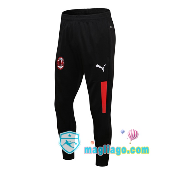 Magliago - Passione Maglie Thai Affidabili Basso Costo Online Shop | Pantaloni Da Allenamento AC Milan Nero Rosso 2021/2022