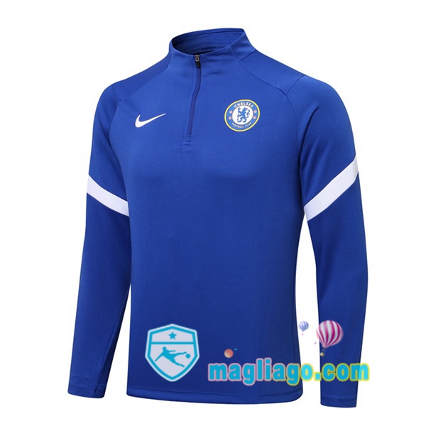 Magliago - Passione Maglie Thai Affidabili Basso Costo Online Shop | Felpa Calcio FC Chelsea Blu 2021/2022