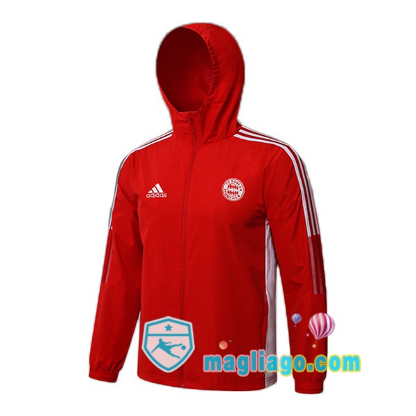 Magliago - Passione Maglie Thai Affidabili Basso Costo Online Shop | Giacca Con Cappuccio Bayern Monaco Rosso 2021/2022