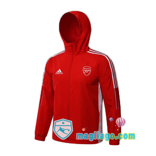 Magliago - Passione Maglie Thai Affidabili Basso Costo Online Shop | Giacca Con Cappuccio Arsenal Rosso 2021/2022