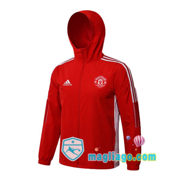 Magliago - Passione Maglie Thai Affidabili Basso Costo Online Shop | Giacca Con Cappuccio Manchester United Rosso 2021/2022