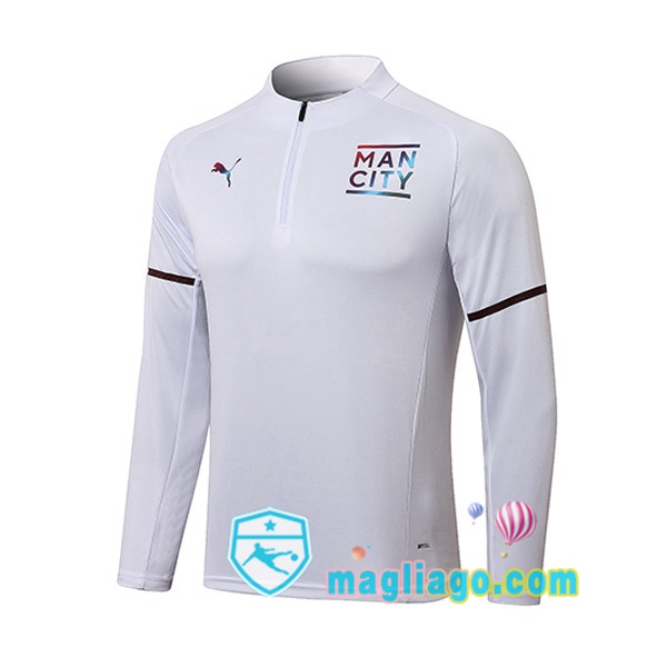 Magliago - Passione Maglie Thai Affidabili Basso Costo Online Shop | Felpa Calcio Manchester City Bianco 2021/2022