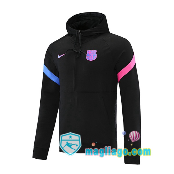 Magliago - Passione Maglie Thai Affidabili Basso Costo Online Shop | Felpa Con Cappuccio FC Barcellona Nero 2021/2022