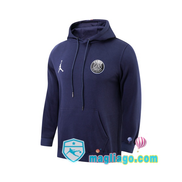 Magliago - Passione Maglie Thai Affidabili Basso Costo Online Shop | Felpa Con Cappuccio JORDAN Paris PSG Blu Royal 2021/2022