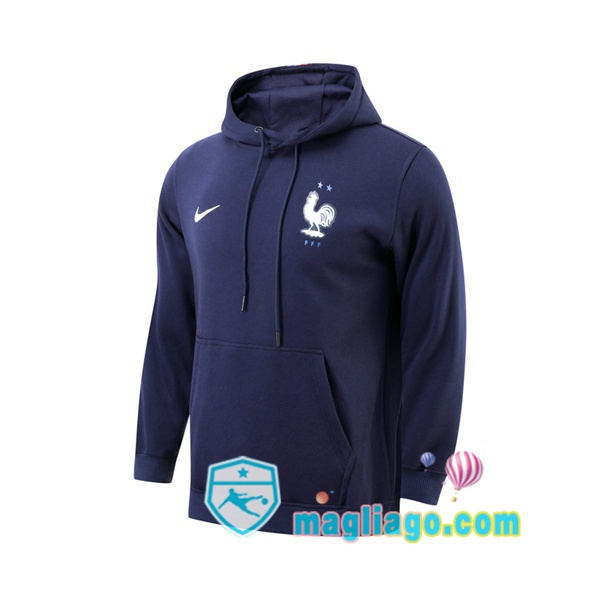 Magliago - Passione Maglie Thai Affidabili Basso Costo Online Shop | Felpa Con Cappuccio Francia Blu Royal 2021/2022