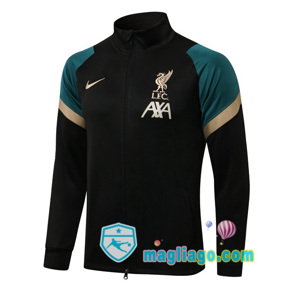 Magliago - Passione Maglie Thai Affidabili Basso Costo Online Shop | Giacca Calcio FC Liverpool Nero 2021/2022