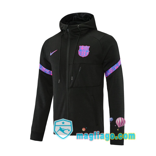 Magliago - Passione Maglie Thai Affidabili Basso Costo Online Shop | Giacca Con Cappuccio FC Barcellona Nero 2021/2022