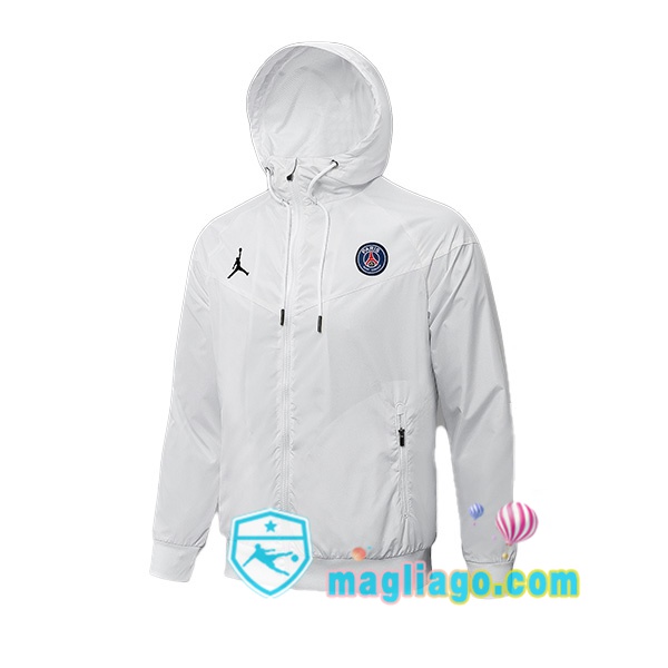 Magliago - Passione Maglie Thai Affidabili Basso Costo Online Shop | Giacca Con Cappuccio JORDAN Paris PSG Bianco 2021/2022