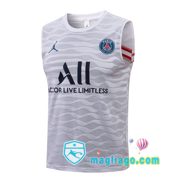 Magliago - Passione Maglie Thai Affidabili Basso Costo Online Shop | Gilet da Calcio Paris PSG Jordan Bianco 2021/2022
