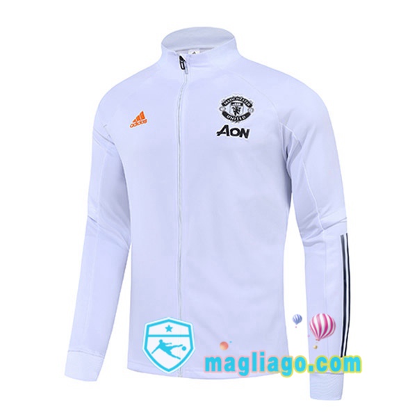 Magliago - Passione Maglie Thai Affidabili Basso Costo Online Shop | Giacca Calcio Manchester United Bianco 2021/2022