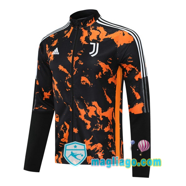 Magliago - Passione Maglie Thai Affidabili Basso Costo Online Shop | Giacca Calcio Juventus Nero Arancione 2021/2022