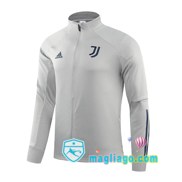 Magliago - Passione Maglie Thai Affidabili Basso Costo Online Shop | Giacca Calcio Juventus Grigio Chiaro 2021/2022
