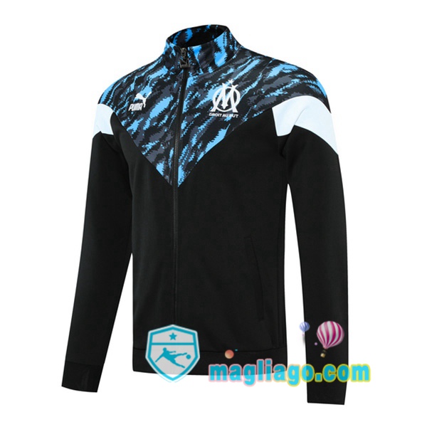 Magliago - Passione Maglie Thai Affidabili Basso Costo Online Shop | Giacca Calcio Marsiglia OM Nero Blu 2021/2022