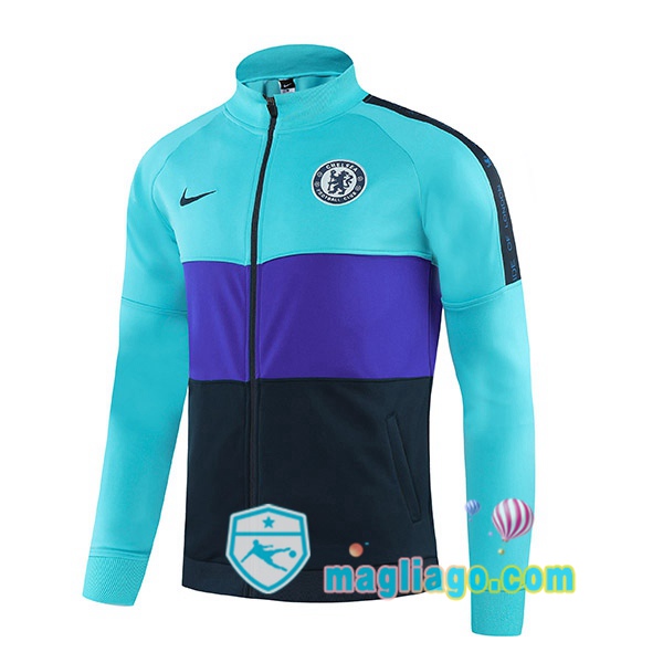 Magliago - Passione Maglie Thai Affidabili Basso Costo Online Shop | Giacca Calcio FC Chelsea Blu Nero 2021/2022