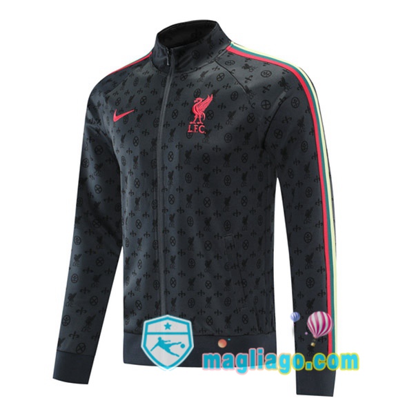 Magliago - Passione Maglie Thai Affidabili Basso Costo Online Shop | Giacca Calcio FC Liverpool Nero 2021/2022