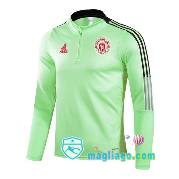 Magliago - Passione Maglie Thai Affidabili Basso Costo Online Shop | Felpa Calcio Manchester United Verde 2021/2022