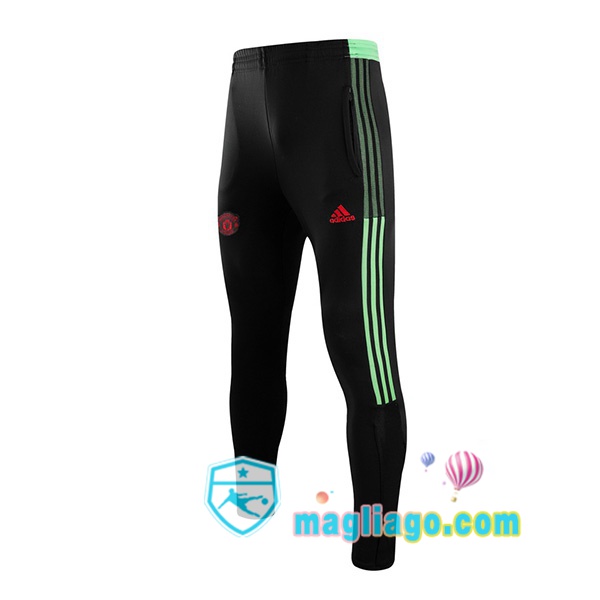 Magliago - Passione Maglie Thai Affidabili Basso Costo Online Shop | Pantaloni Da Allenamento Manchester United Nero Verde 2021/2022