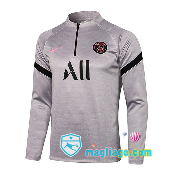 Magliago - Passione Maglie Thai Affidabili Basso Costo Online Shop | Felpa Calcio JORDAN Paris PSG Grigio 2021/2022
