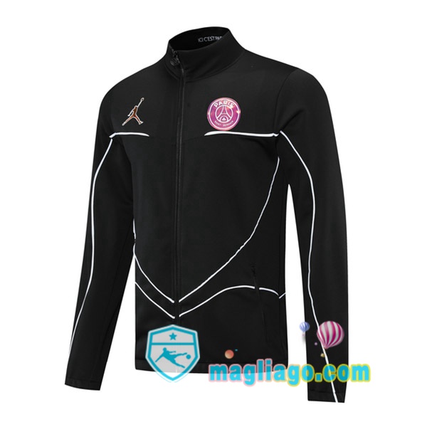 Magliago - Passione Maglie Thai Affidabili Basso Costo Online Shop | Giacca Calcio JORDAN Paris PSG Nero 2021/2022