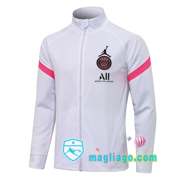 Magliago - Passione Maglie Thai Affidabili Basso Costo Online Shop | Giacca Calcio JORDAN Paris PSG Bianco 2021/2022