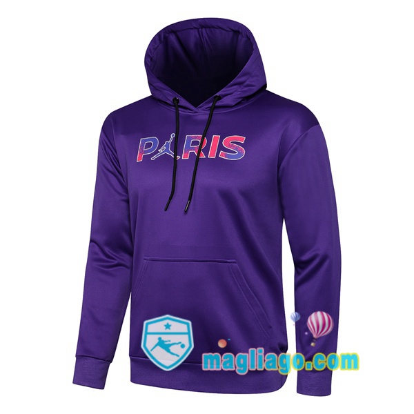 Magliago - Passione Maglie Thai Affidabili Basso Costo Online Shop | Giacca Con Cappuccio JORDAN Paris PSG Porpora 2021/2022