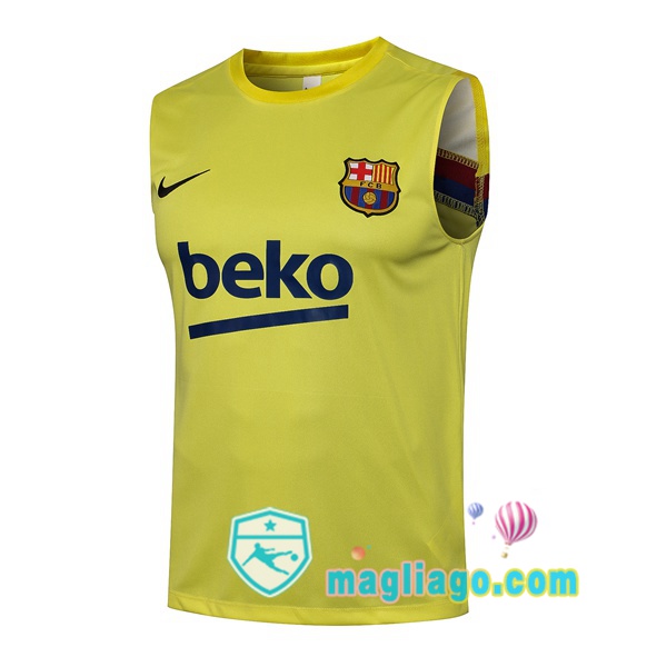 Magliago - Passione Maglie Thai Affidabili Basso Costo Online Shop | Gilet da Calcio FC Barcellona Giallo 2021/2022