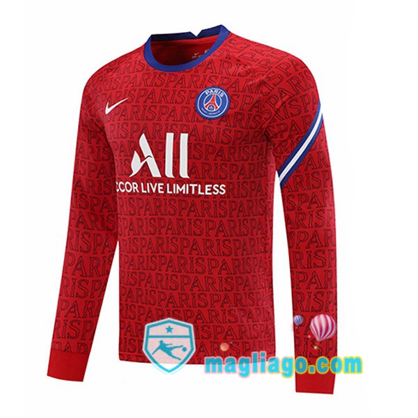 Magliago - Passione Maglie Thai Affidabili Basso Costo Online Shop | Felpa Calcio Paris PSG Rosso 2021/2022