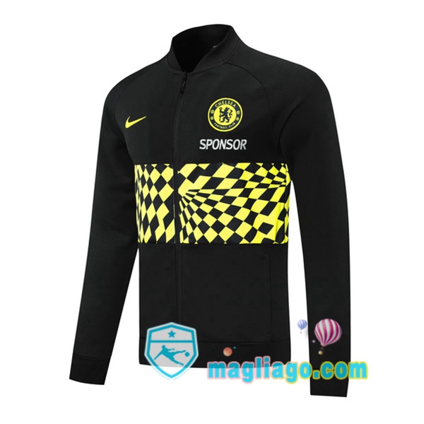 Magliago - Passione Maglie Thai Affidabili Basso Costo Online Shop | Giacca Calcio FC Chelsea Giallo Nero 2021/2022