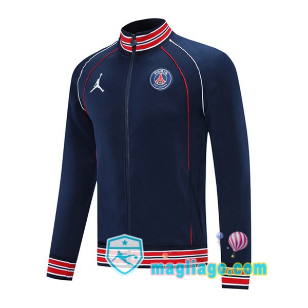 Magliago - Passione Maglie Thai Affidabili Basso Costo Online Shop | Giacca Calcio JORDAN Paris PSG Blu Royal 2021/2022