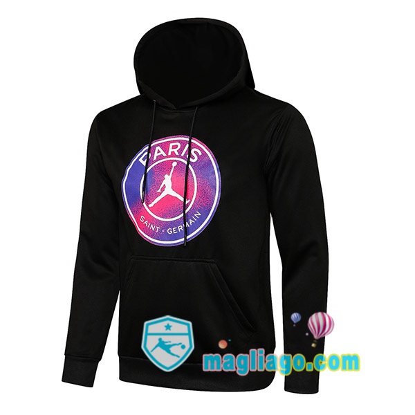 Magliago - Passione Maglie Thai Affidabili Basso Costo Online Shop | Giacca Con Cappuccio JORDAN Paris PSG Nero Porpora 2021/2022