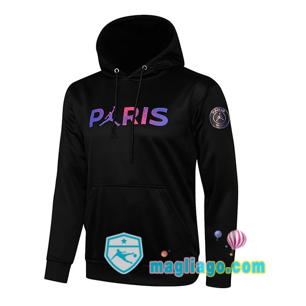 Magliago - Passione Maglie Thai Affidabili Basso Costo Online Shop | Giacca Con Cappuccio JORDAN Paris PSG Nero Porpora 2021/2022