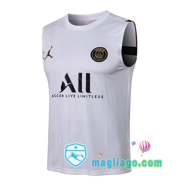Magliago - Passione Maglie Thai Affidabili Basso Costo Online Shop | Gilet da Calcio Paris PSG Pantaloncini Bianco 2021/2022