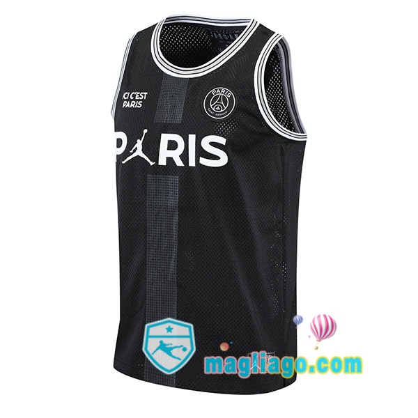 Magliago - Passione Maglie Thai Affidabili Basso Costo Online Shop | Gilet da Calcio Paris PSG Jordan Nero 2021/2022